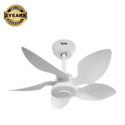 Picture of Qulik Flora 28"- Modern Decorative Silent ABS Blade With Remote Ceiling Fan (White) Q-D77089-W | Free Delivery-White