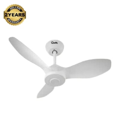 Picture of Qulik Spinner Pro 32" - Modern Decorative Silent ABS Blade With Remote Ceiling Fan (Pearl White) Q-D78021-PW | Free Delivery-Pearl White