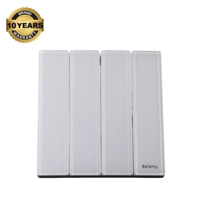 Picture of Belamy White 4 Gang 1 Way Switch | BE-150-SW-White