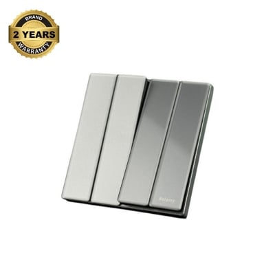 Picture of Belamy 4 Gang 1 Way Switch | BE-109-SW-Grey