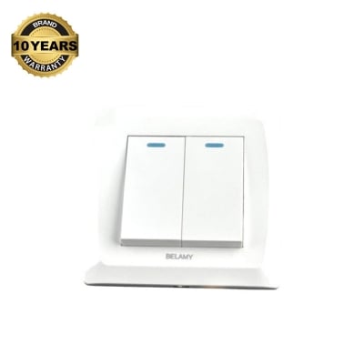 Picture of Belamy White 2 Gang 1 Way | BE-120-SW-White