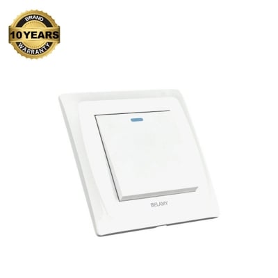 Picture of Belamy White 1 Gang 1 Way | BE-115-SW-White