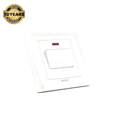 Picture of Belamy White 20A DP Switch With LED| BE-124-SW-White