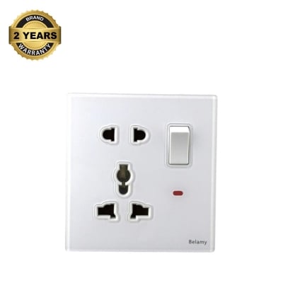 Picture of Belamy White 1 Gang 5-PIN Socket | BE-152-SW-White