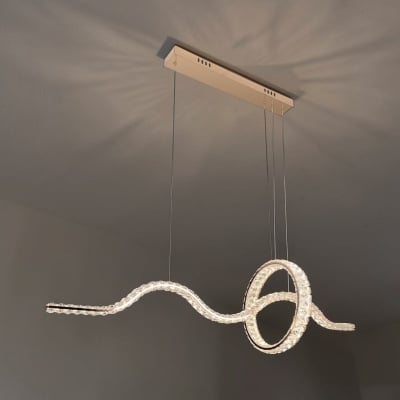 Picture of Qulik Crystal Luxury Chandelier LED Light (French Gold)- (QL-D8921-1200-FGD)-Gold