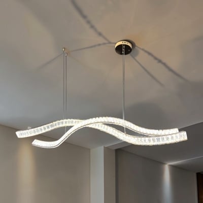 Picture of Qulik Crystal Luxury Chandelier LED Light (French Gold)- (QL-D8947-1200-2-FGD)-Gold