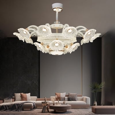 Picture of Qulik Modern LED Crystal Chandelier Light (QL-LD688-10+5)-Gold