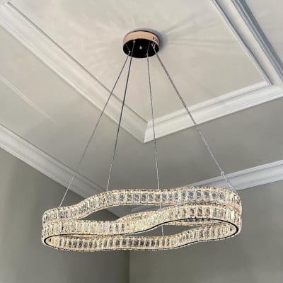 Picture of Qulik Crystal Chandelier LED Light (French Gold)- (QL-D8968-800-470-FGD)-French Gold