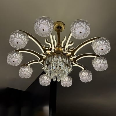 Picture of Qulik LED Crystal Chandelier Light (QL-LD208-10)-Gold