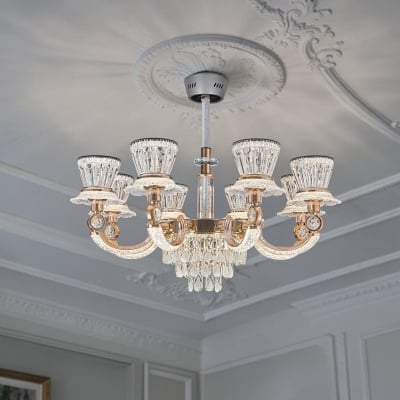 Picture of Qulik LED Crystal Chandelier Light (QL-LD2088-8)-Gold