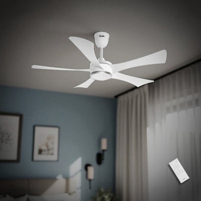 Picture of Qulik Falcon 53" Decorative Energy Saving BLDC Remote Control Ceiling Fan (Pearl White) |Q-6574-PW | Free Delivery