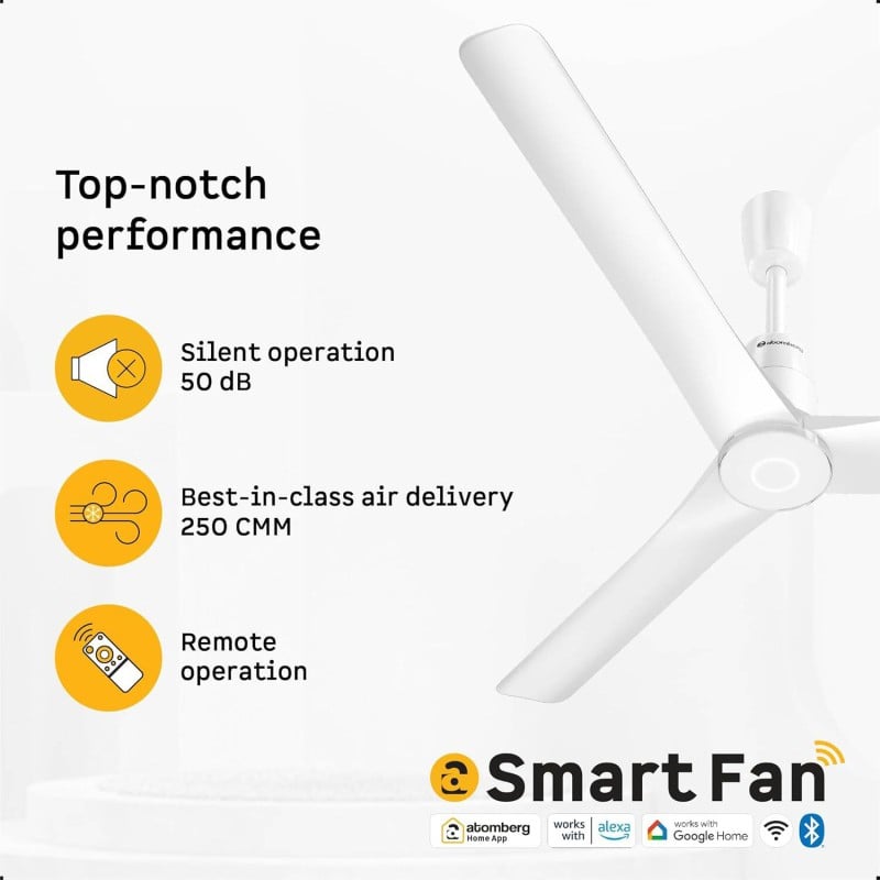 Picture of Atomberg Aris Contour Smart 48" BLDC Ceiling Fan (Marble White) | AT-143 | Free Delivery-Marble White