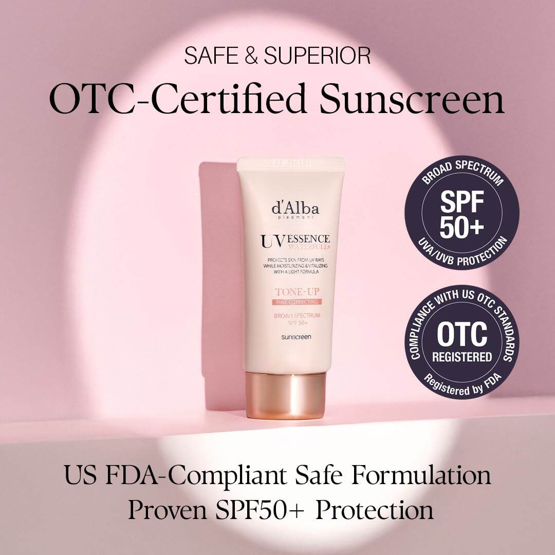 Picture of d'alba Piedmont Waterfull Tone-Up Sunscreen Serum BROAD SPECTRUM SPF 50 + Korean Sunscreen for Face, All Skin Tones (1.69 fl.oz.)-Silver