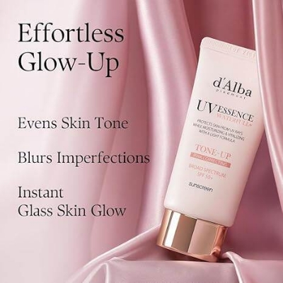 Picture of d'alba Piedmont Waterfull Tone-Up Sunscreen Serum BROAD SPECTRUM SPF 50 + Korean Sunscreen for Face, All Skin Tones (1.69 fl.oz.)-Silver