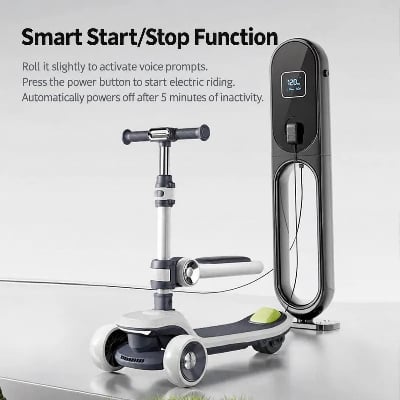 Picture of Children Electric Scooter for age 2-12 years full automatic transmission-Multicolor