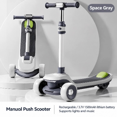 Picture of Children Electric Scooter for age 2-12 years full automatic transmission-Multicolor