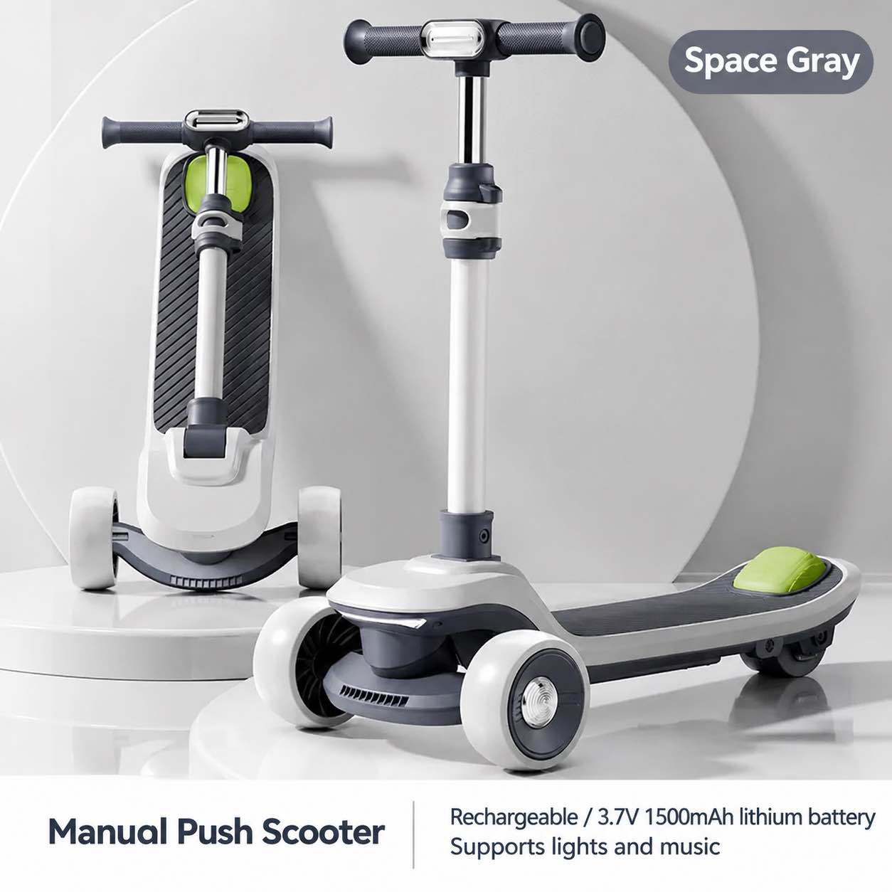Picture of Kids Electric Scooter for 2-12 years age baby’s-Grey