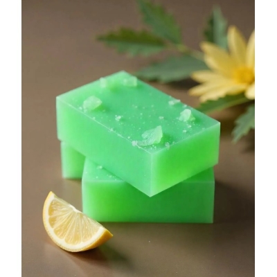 Picture of Neem Soap Base Pure Organic, SLS, Chemical Free Melt & Pour Soap Base Bar For Soap Making (1 KG)