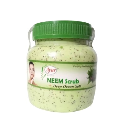 Picture of Ayur Neem + Deep Ocean Salt Scrub-Green