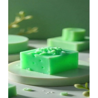 Picture of Neem Soap Base Pure Chemical Free Melt Soap Base Bar For Soap Making (300 Gm)