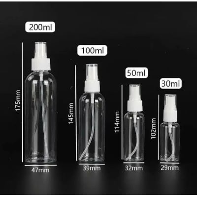 Picture of Transparent Empty Spray (1Pcs) Bottle 100 ml Spray Bottle. Afifa Trusted Shop-White
