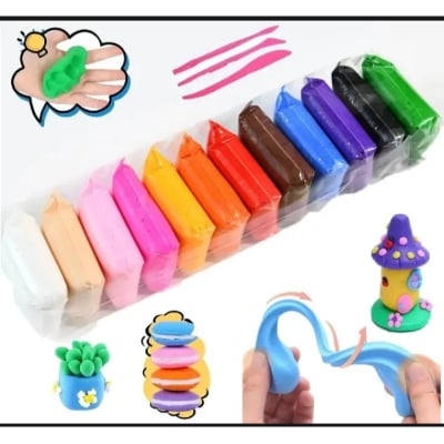 Picture of 12 Colors Soft Super Light Clay Modeling Air Dry Clay For DIY Handmade Toys-Afifa Trusted Shop|-12 Color