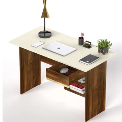 Picture of Furni Zone Premium Design Amalet Study Table Brown And White Color