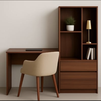 Picture of Furni Zone Ergonomic Study Table With Vertical Bookself