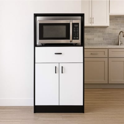 Picture of Furni Zone Home/Office Full Kitchen Cabinet (Finish Color - White & Black)
