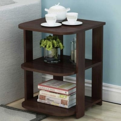 Picture of Furni Zone DEION Modern MDF Side Table For Bedroom & Living Room Finish Color - Brown(Do-It-Yourself)