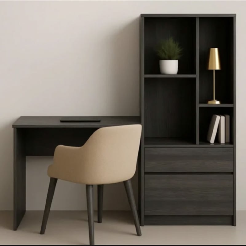 Picture of Furni Zone Ergonomic Study Table With Vertical Bookself