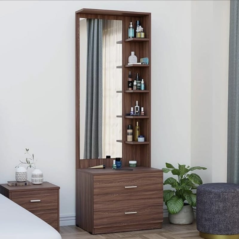 Picture of Furni Zone Dressing Table With Mirror & Storage For Bedroom Dressing Table (Finish Color - Suntic)