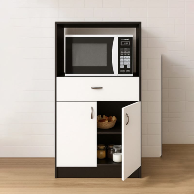 Picture of Furni Zone Home/Office Full Kitchen Cabinet (Finish Color - White & Black)