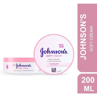 Picture of UAE Johnson's Soft Cream Face and Body - 200 ml - Multicolor