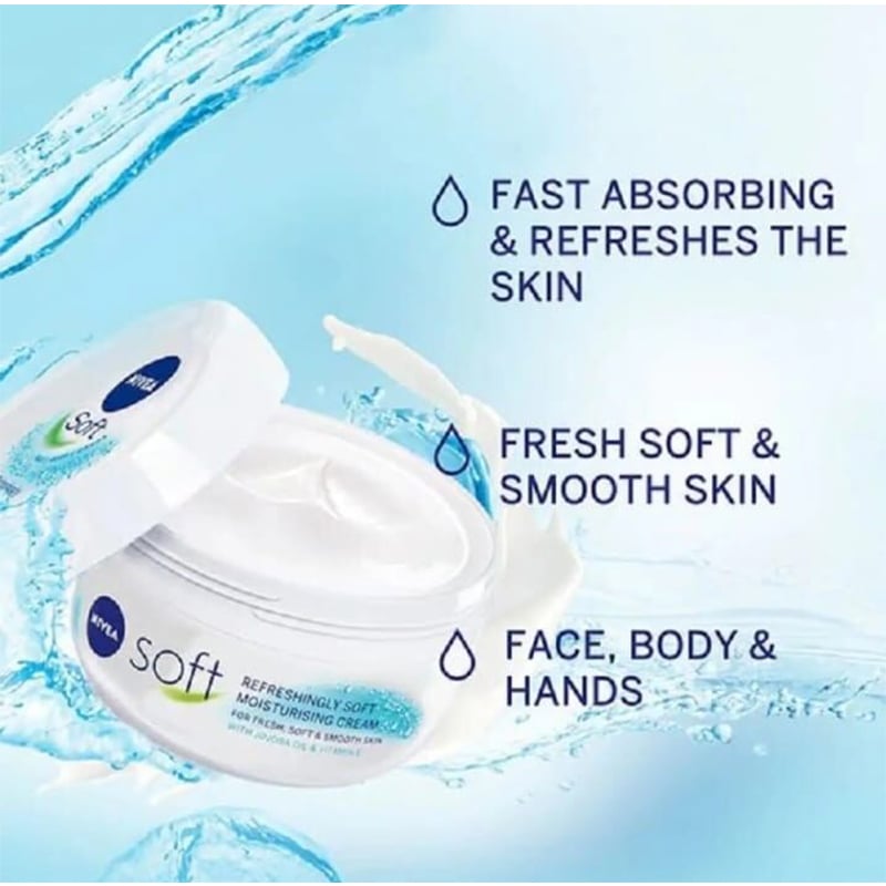 Picture of Germany Product Nivea Soft Moisturizing Cream 200 Ml - Multicolor