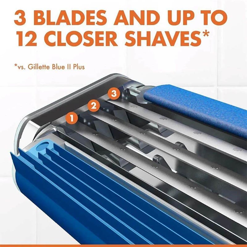 Picture of International Products Gillette Blue 3 Comfort Men's Razor Blades - 8 Pieces - Multicolor
