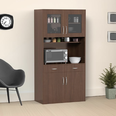 Picture of Furni Zone Home Elle Crockery Cabinet With Microwave Shelf Display Unit For Dining Room