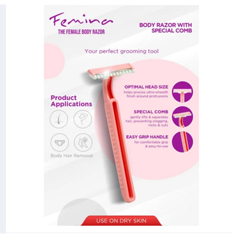 Picture of Treet Femina Single Blade Disposable Body Razor For Women 6pcs( Pakistan)
