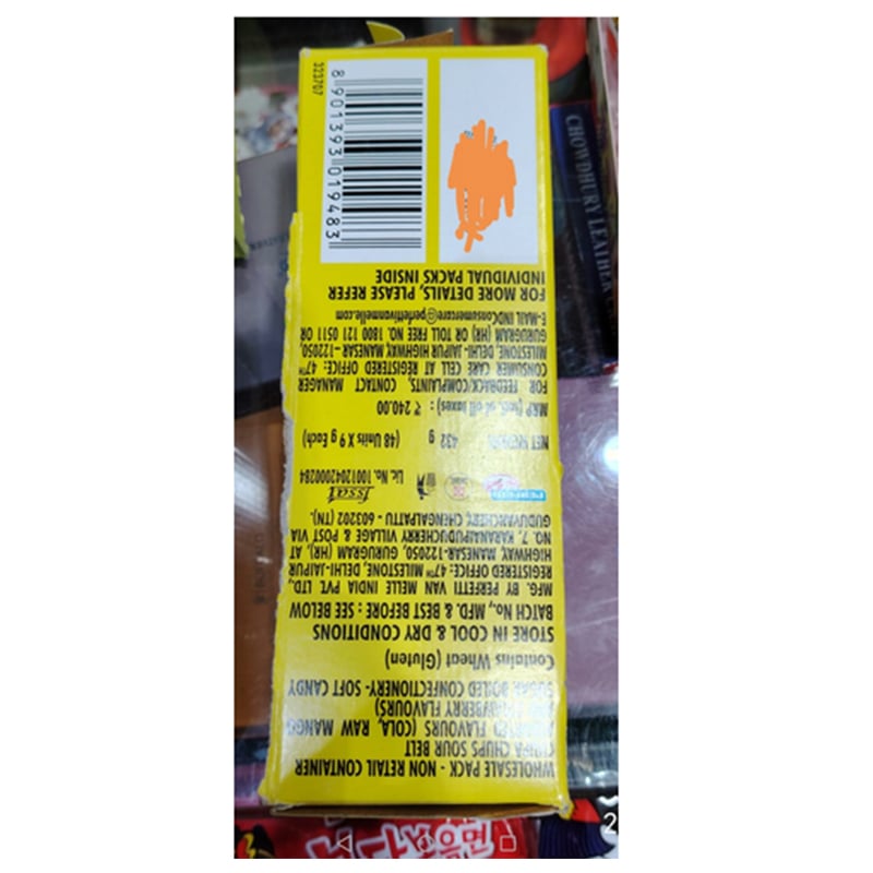 Picture of Chupa Chups Sour Belt, Mixed Fruit Flavour,- 9g*48pcs