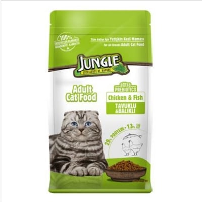 Picture of Jungle Adult Cat Food With Chicken and Fish 1.5Kg