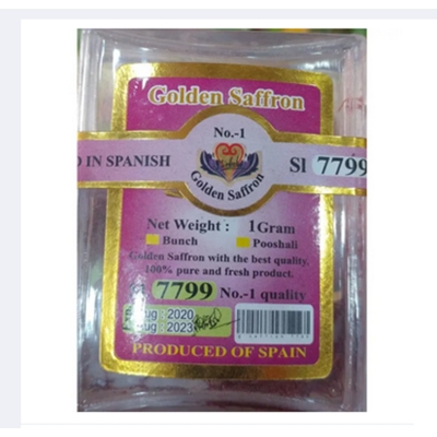 Picture of Saffron 1 Gram Spain Threads Only for Culinary Use Not for Food Supplements