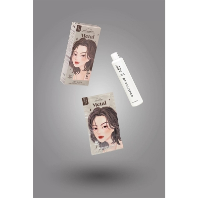 Picture of Kota Color Ash Grey Hair Dye Cream Professional Ammonia-Free Permanent Hair Coloring for Adults