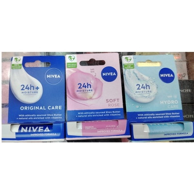 Picture of NIVEA Shine Lip Balm (4.8g), with Shea Butter Natural Oils and Vitamins 1pcs