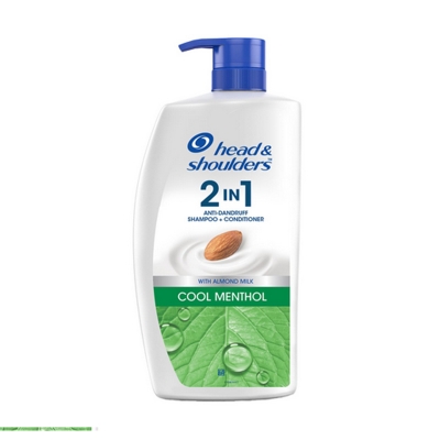 Picture of Head & Shoulders 2-in-1 Cool Menthol Anti Dandruff Shampoo + Conditioner for Women & Men, With Almond Milk (1 L)
