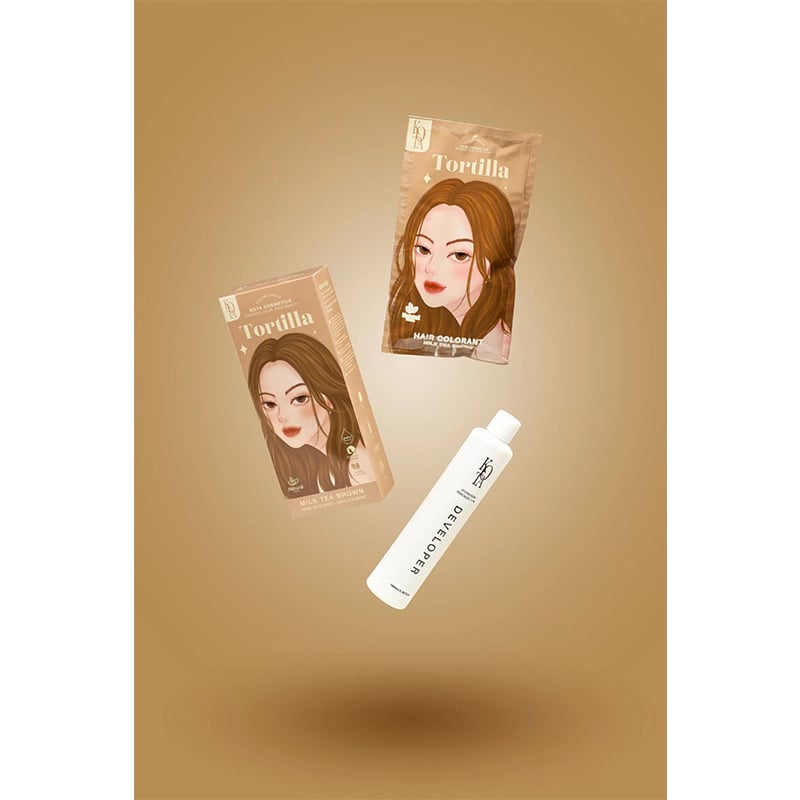 Picture of Kota Color Cream Hair Color (MILK TEA BROWN)