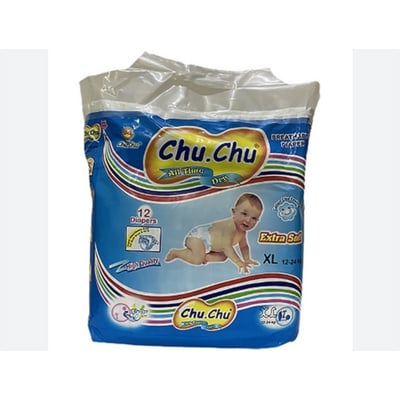 Picture of Chu Chu Extra Soft Breathable Diaper XL 12pc (Baby weight 12-24 kg)
