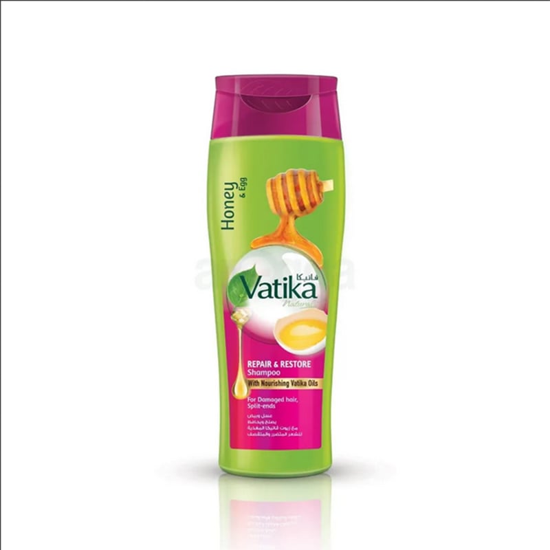 Picture of Vatika Naturals Repair & Restore Shampoo with Honey & Egg for Damaged Hair, Split-ends-400ml