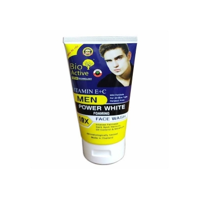 Picture of Bio Active Men Vitamin E + C Power White Foaming Face Wash-100g-Thailand