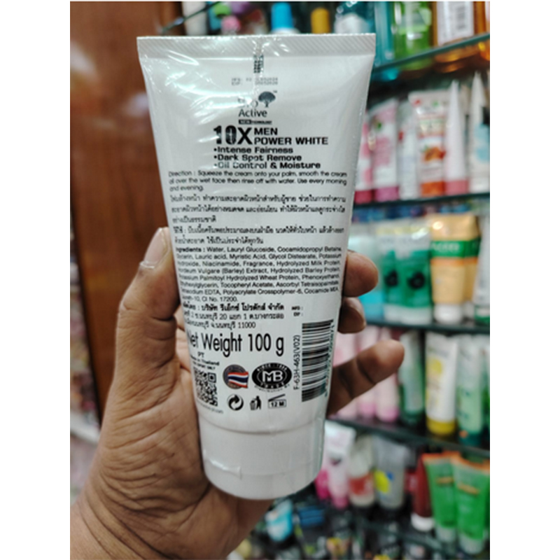 Picture of Bio Active Men Vitamin E + C Power White Foaming Face Wash-100g-Thailand