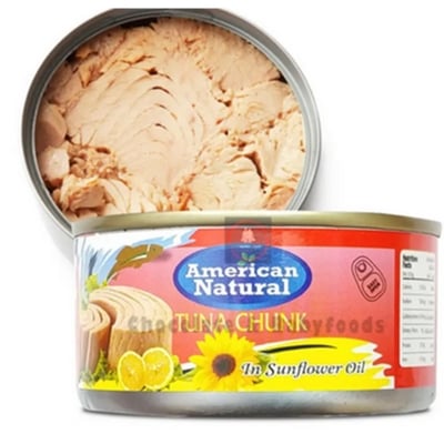 Picture of 2pcs -American Natural Chunk Tuna 185g (pack of 2)